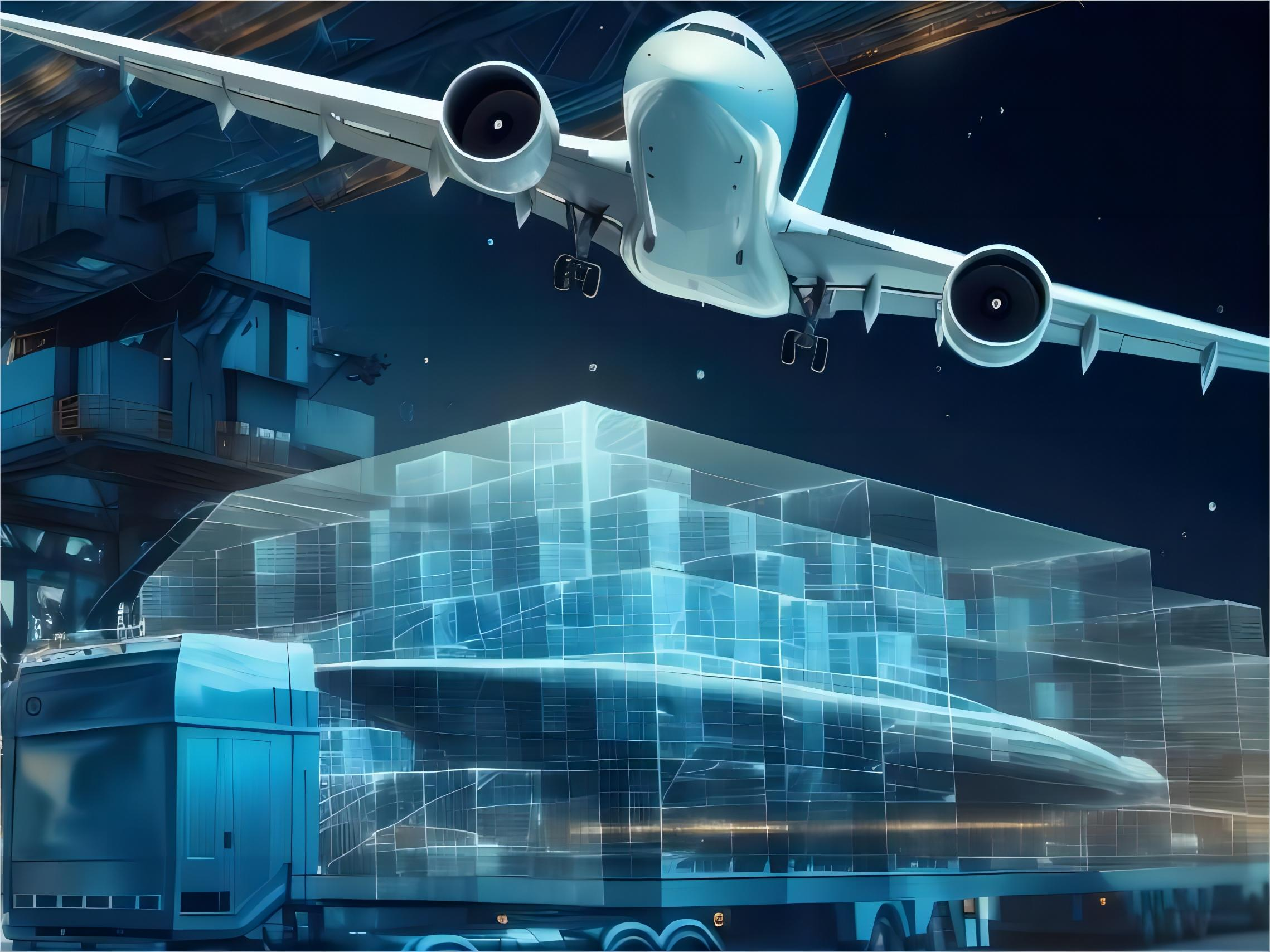 Cargo plane and container ship representing air and sea freight options