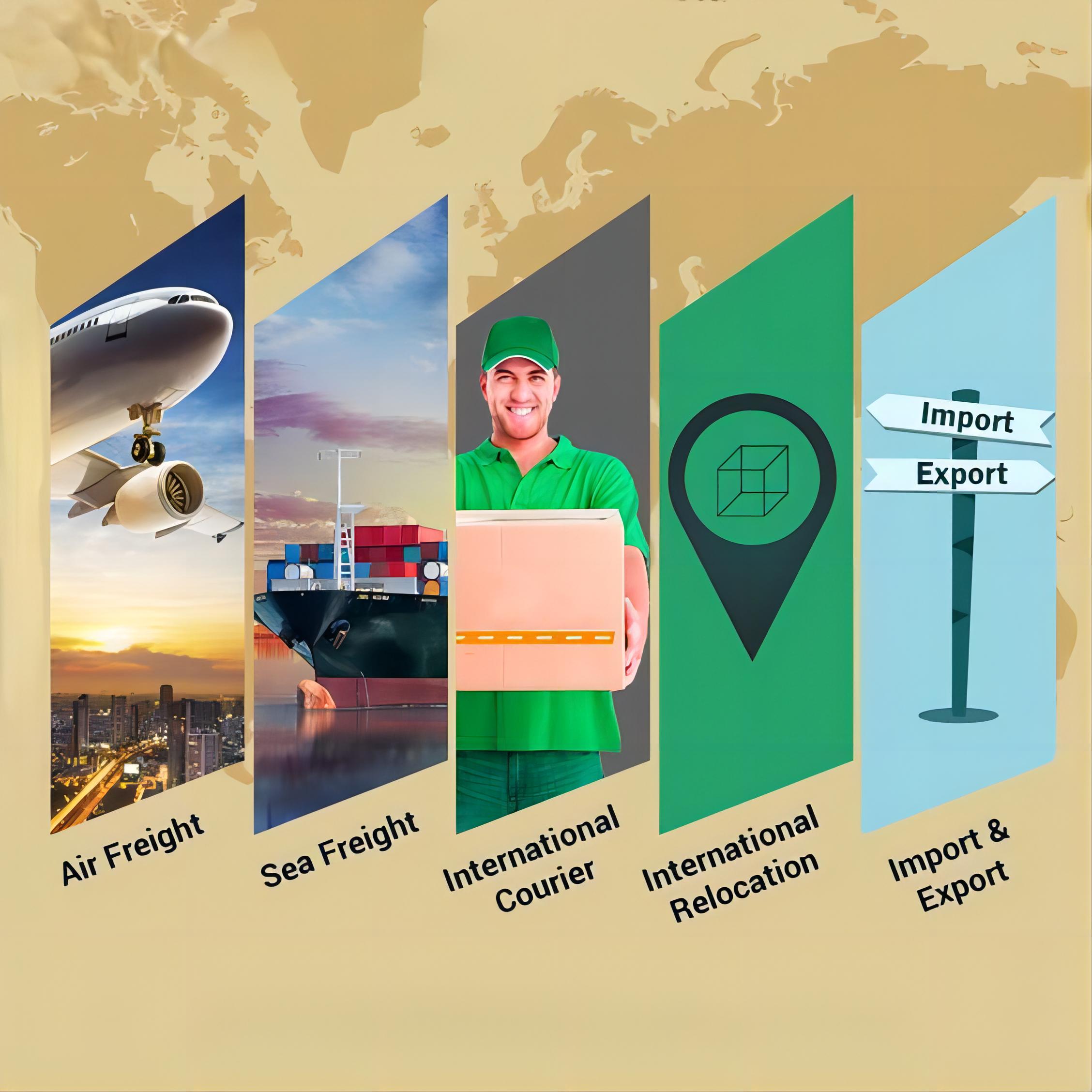 Comparison of sea and air freight methods for international shipping