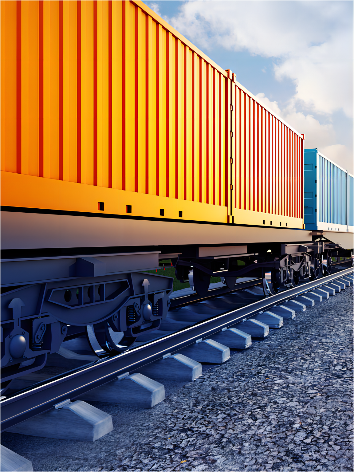 Air freight cargo being loaded for international delivery