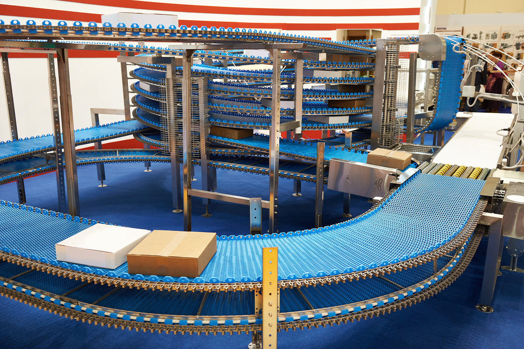 Logistics warehouse preparing express shipments for Spain