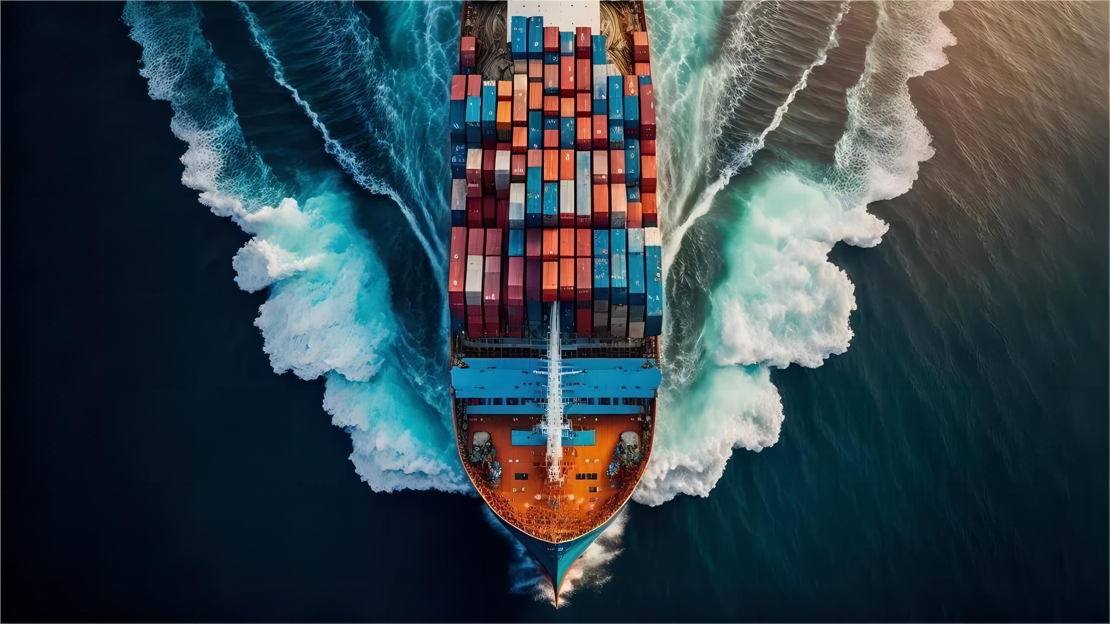 Global logistics map showing China shipping routes
