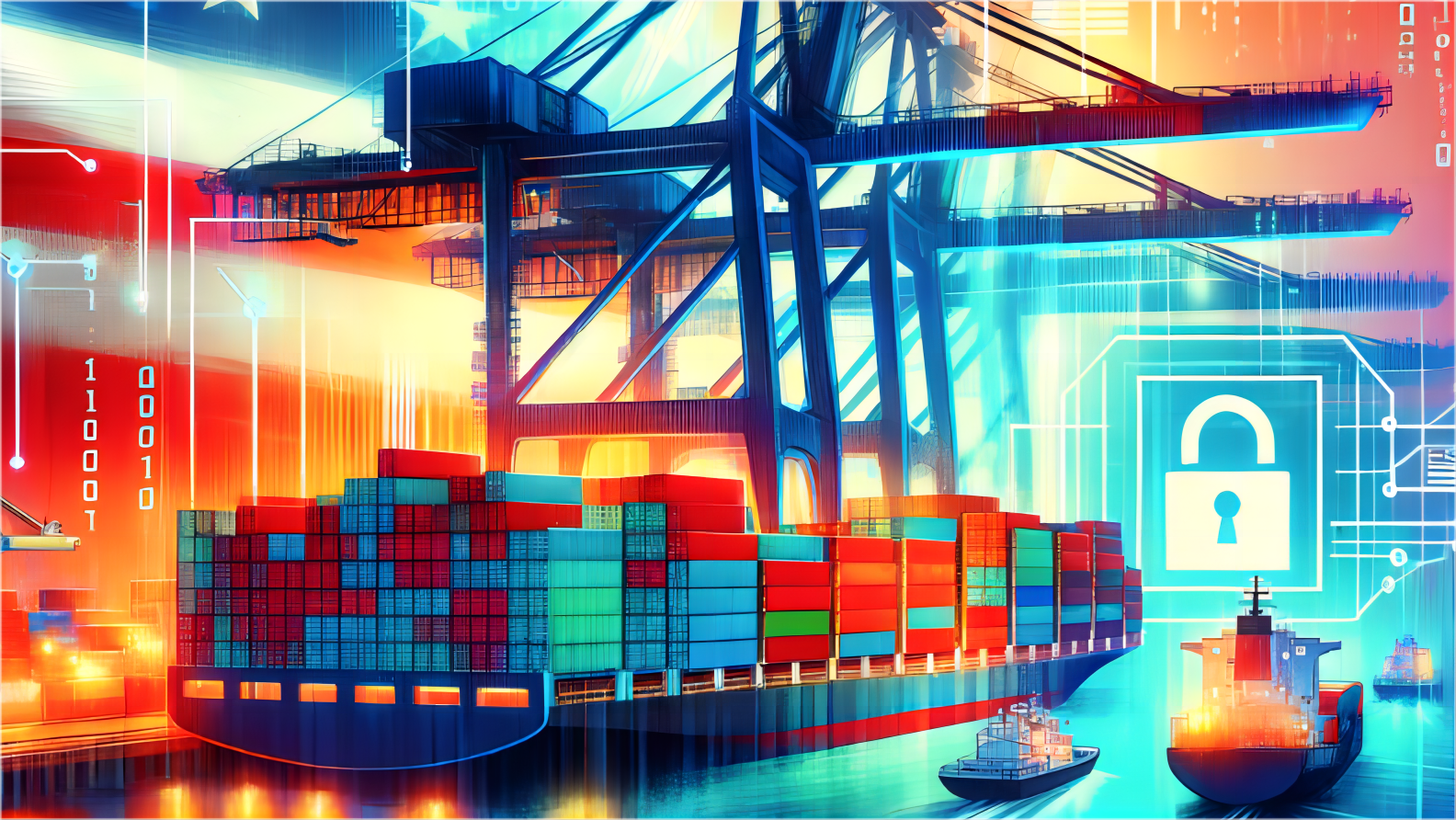 Logistics warehouse worker processing US bound cargo