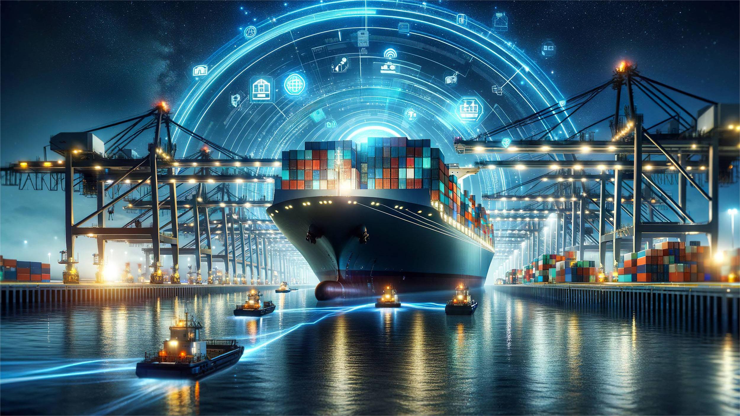 Container ship at a Chinese port ready for international export.