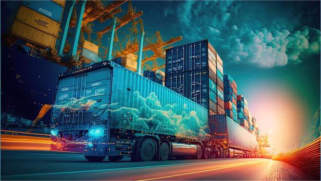 Container ship transporting goods from China to USA for Amazon sellers