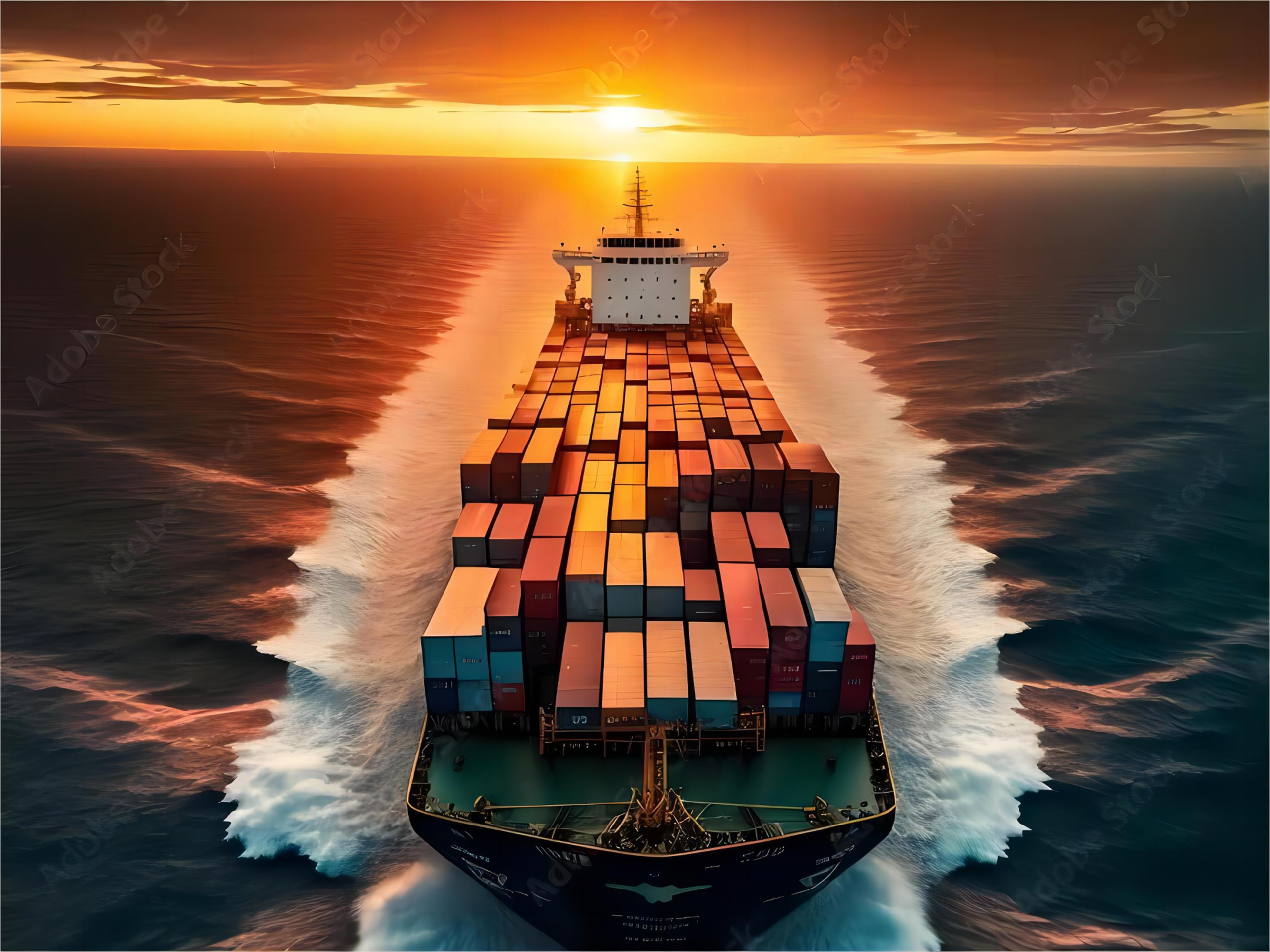 Cargo ship at a busy Chinese port in 2026