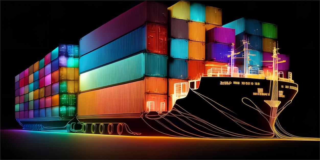 Cargo ship loaded with containers preparing for departure from a Chinese port
