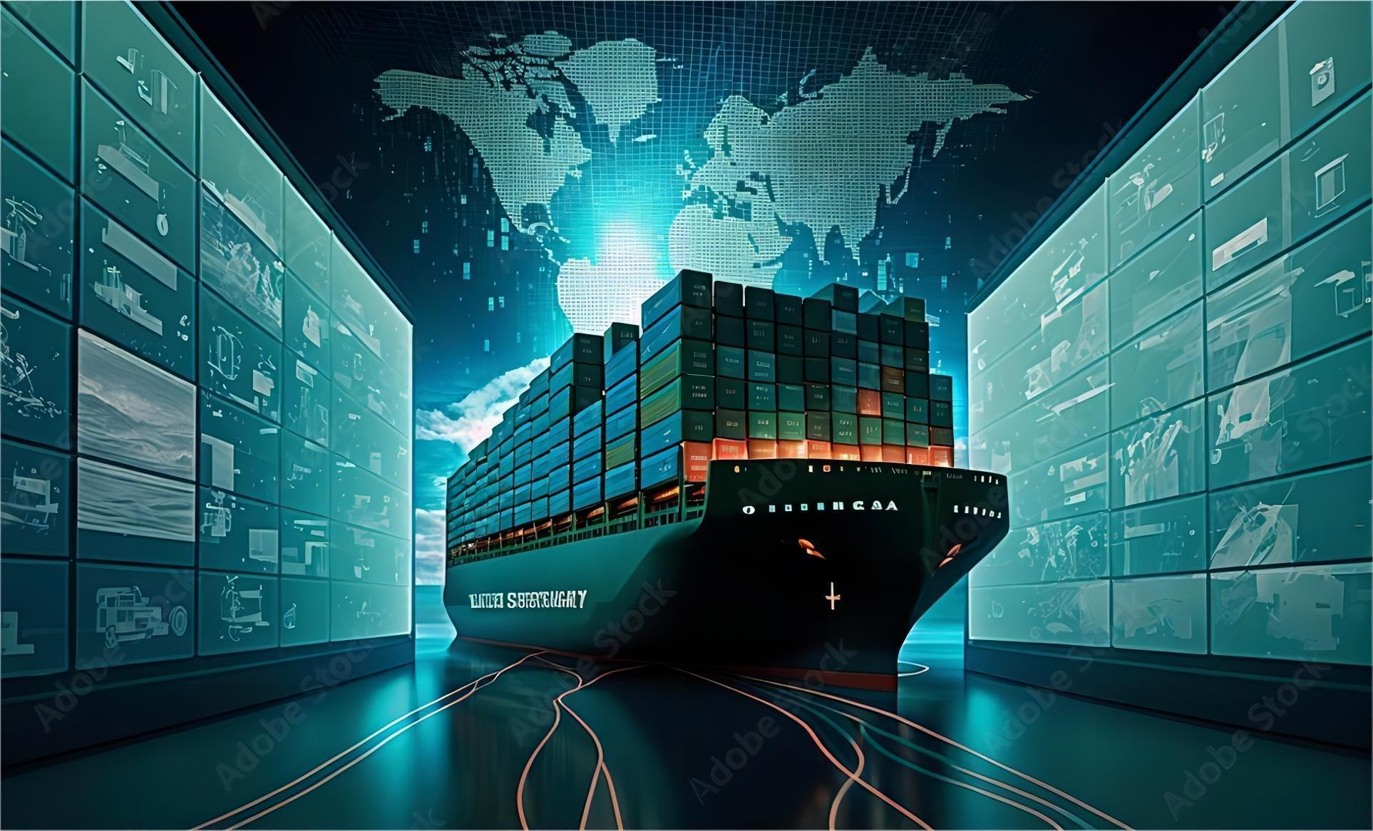 Logistics network map showing routes from China to Australia