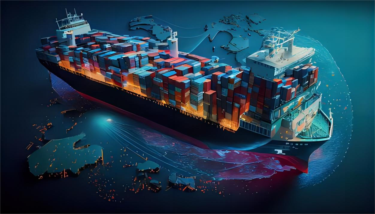 Cargo ship loaded with containers